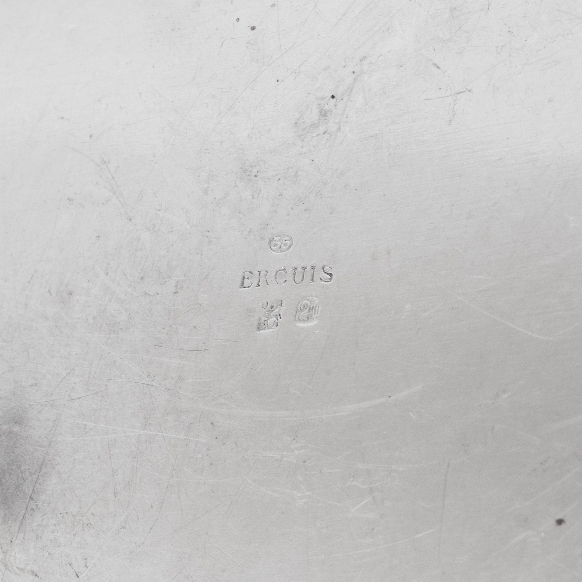 A Group of Three Ercuis Silver-Plate Table Articles