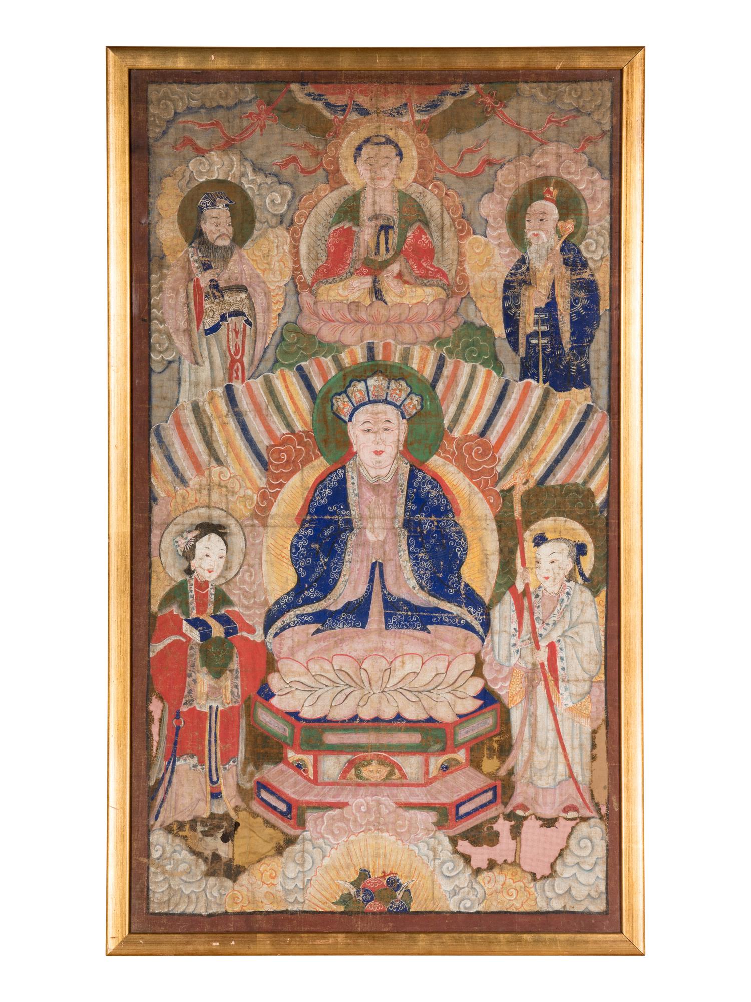 A Chinese 'Immortals' Painting, 19th Century 清 水陸法會圖