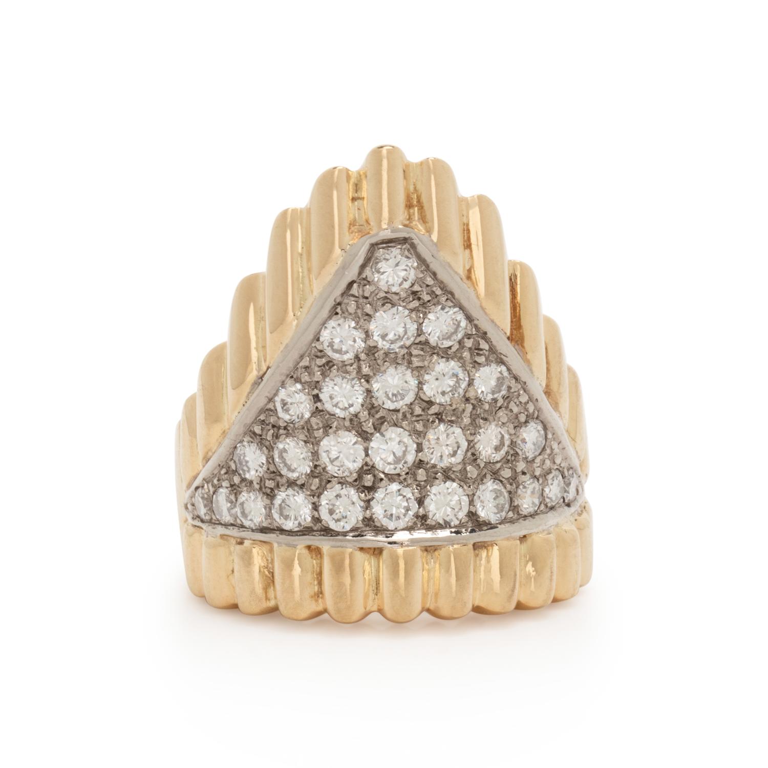 BICOLOR GOLD AND DIAMOND RING