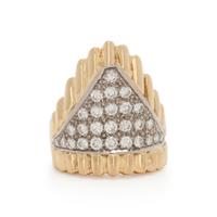 BICOLOR GOLD AND DIAMOND RING