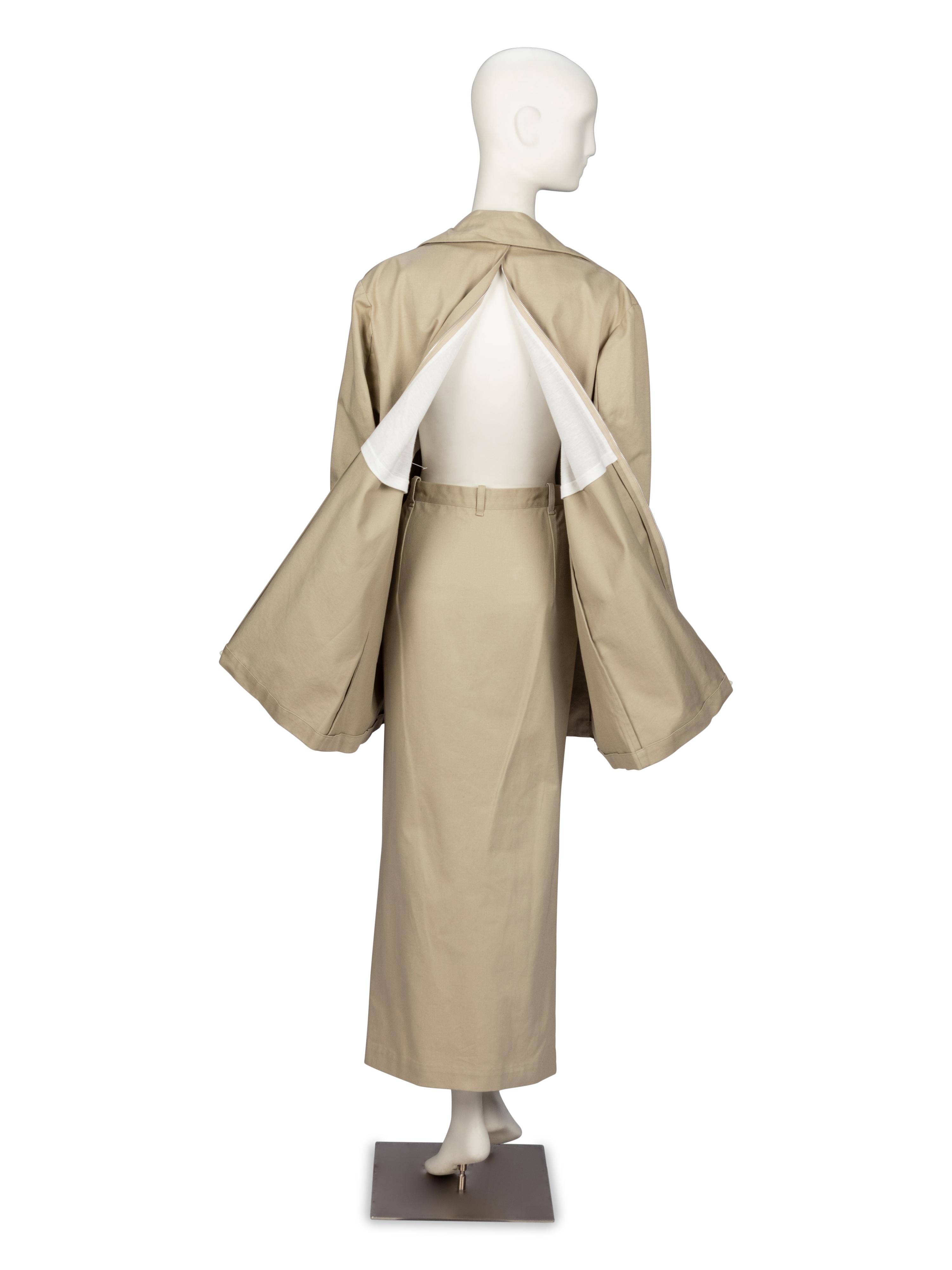 Yohji Yamamoto, Tan Twill Skirt Ensemble