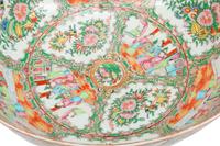 A Near Pair of Chinese Export Rose Medallion Porcelain Punch Bowls