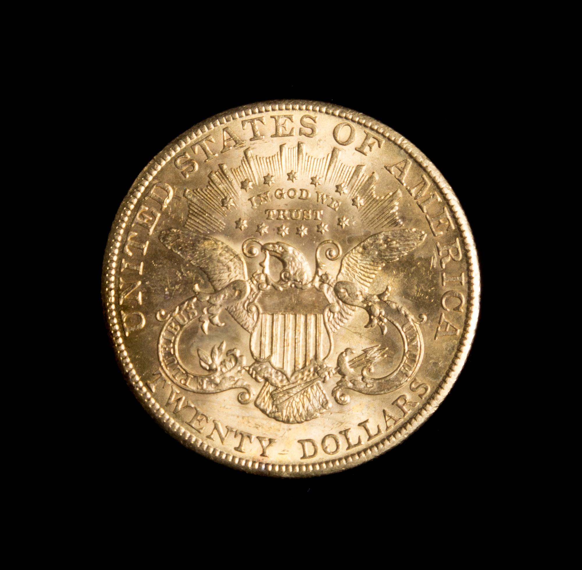 A United States 1907 Liberty Head $20 Gold Coin