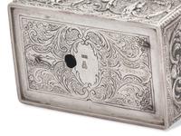A German Engraved Silver Singing Bird Automaton Box