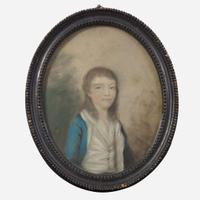 Attributed to the Sharples Family Two Portraits: A Father and Son