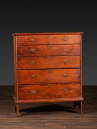 A William and Mary Pine Two-Drawer Blanket Chest