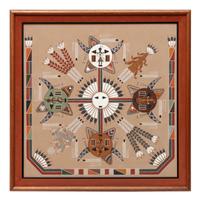 Two Navajo Sandpaintings: Yei Bi Chei with Corn and Four Houses of the Sun , 1979
