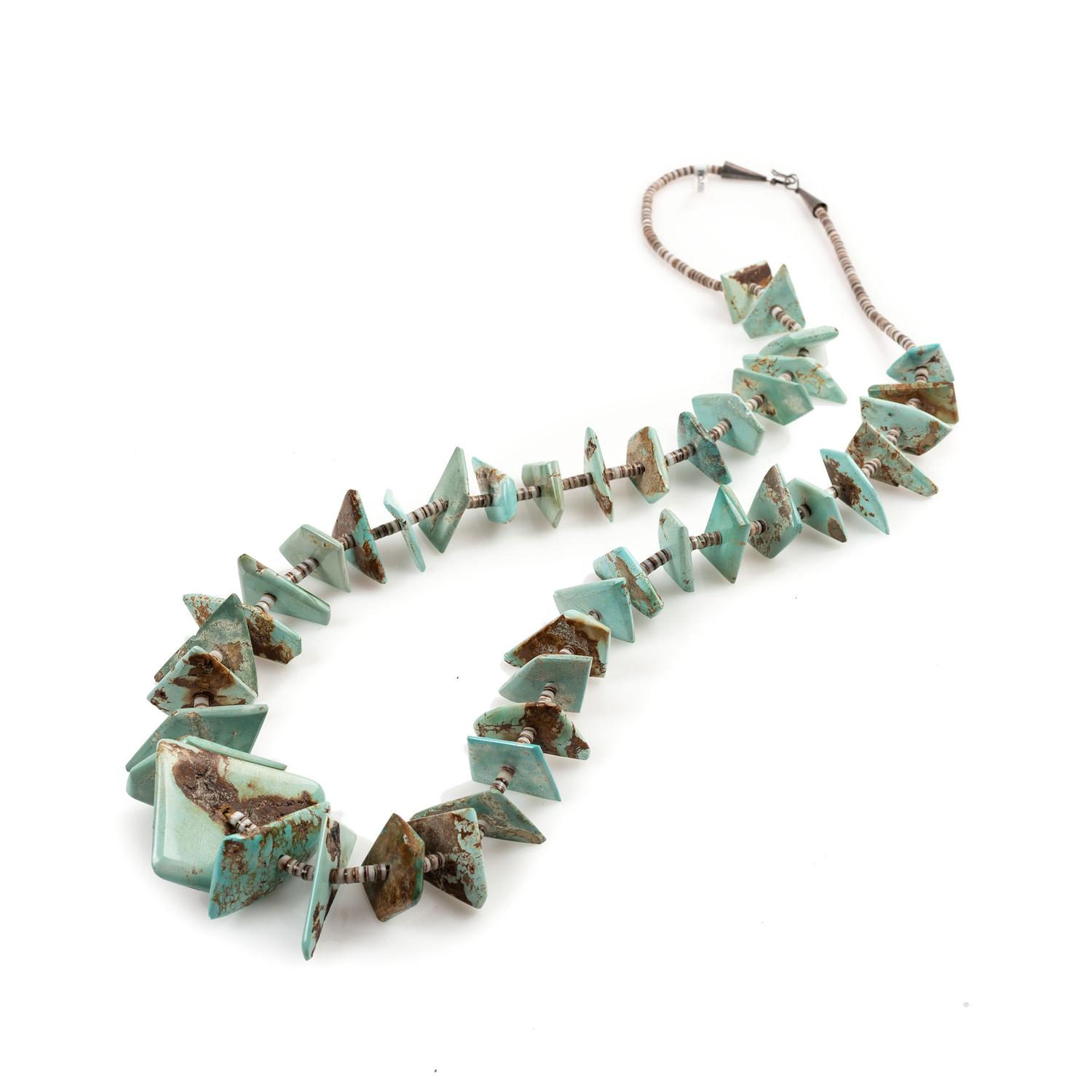Pueblo Royston Turquoise Tab Necklace