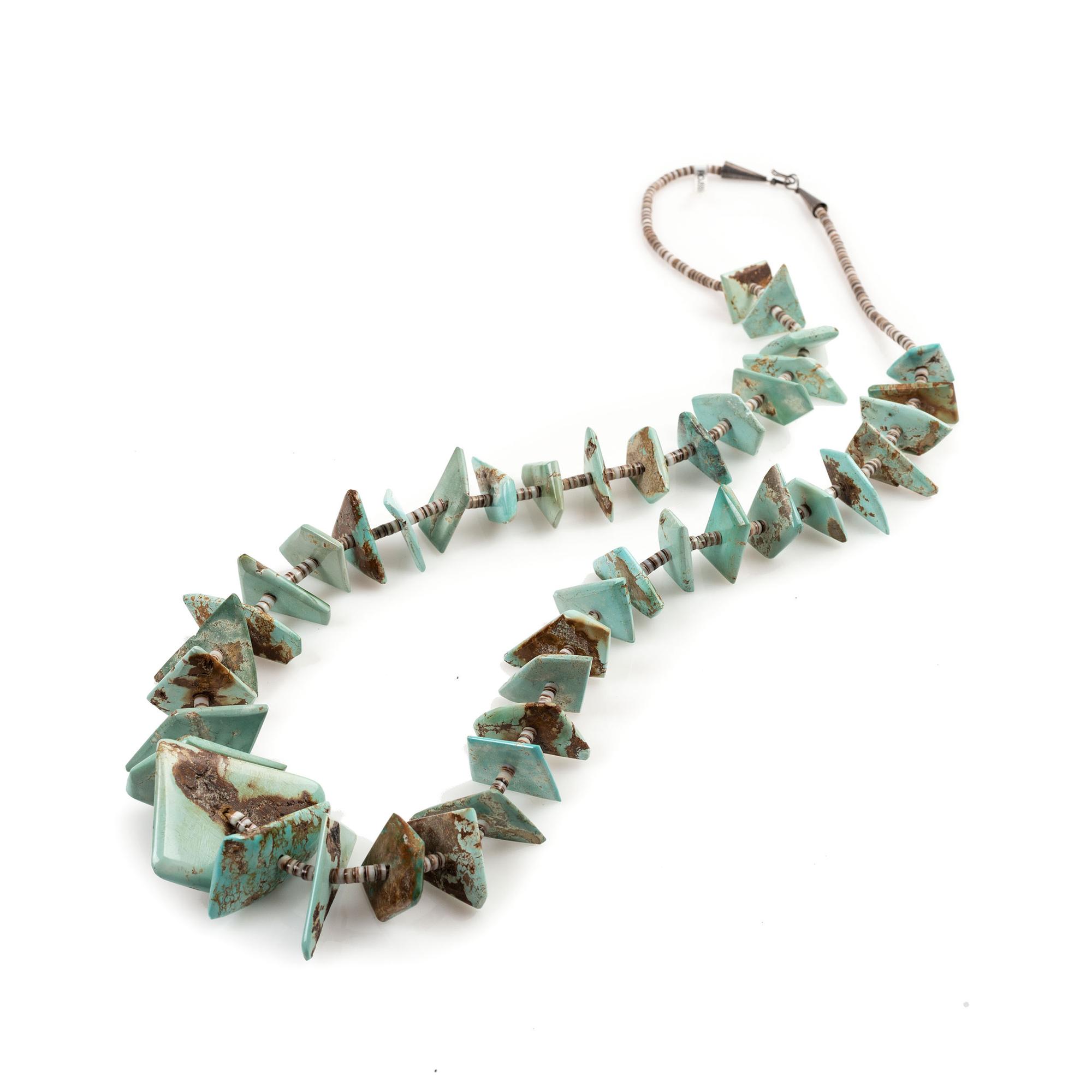 Pueblo Royston Turquoise Tab Necklace