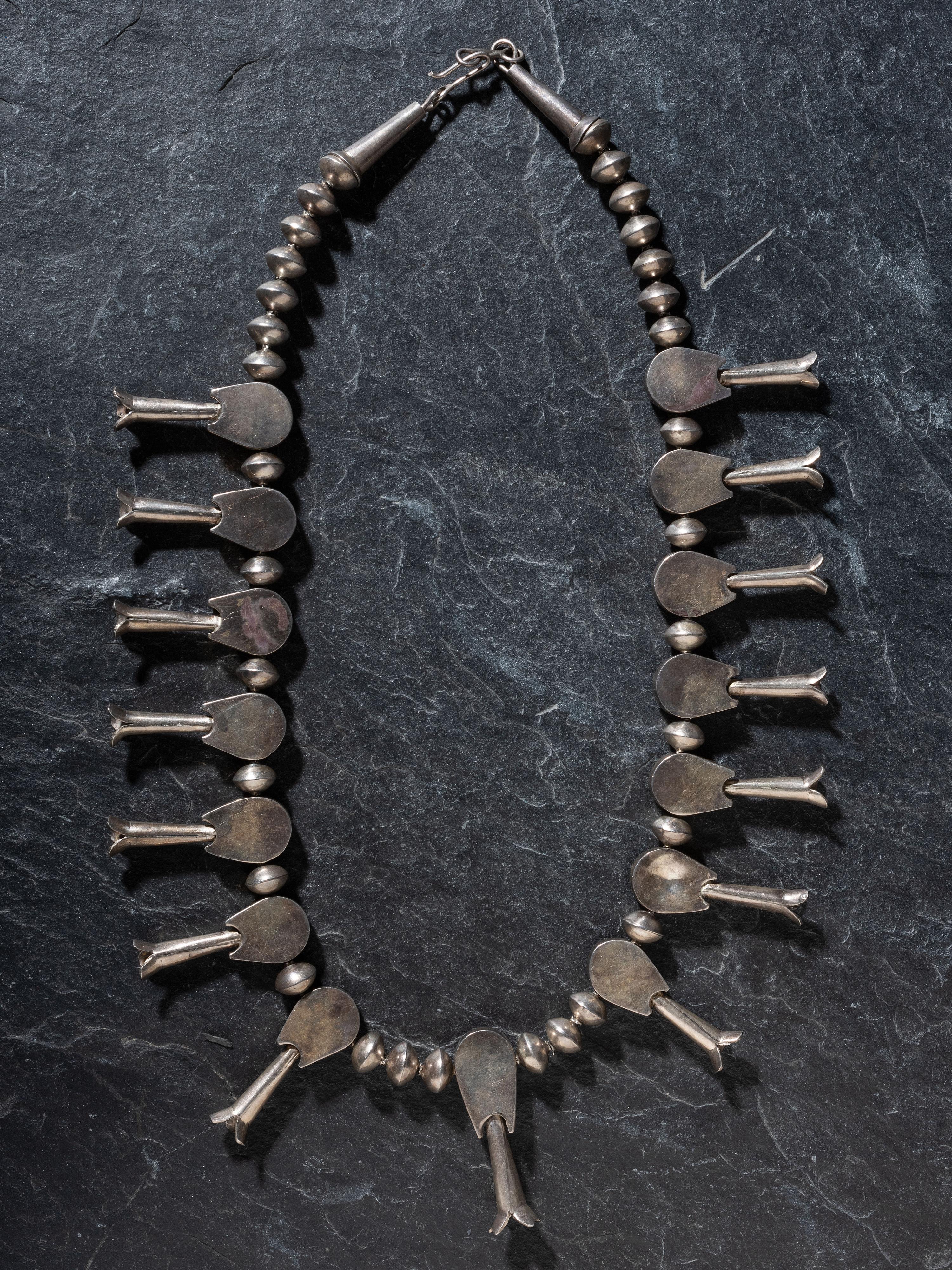Navajo Squash Blossom Necklace