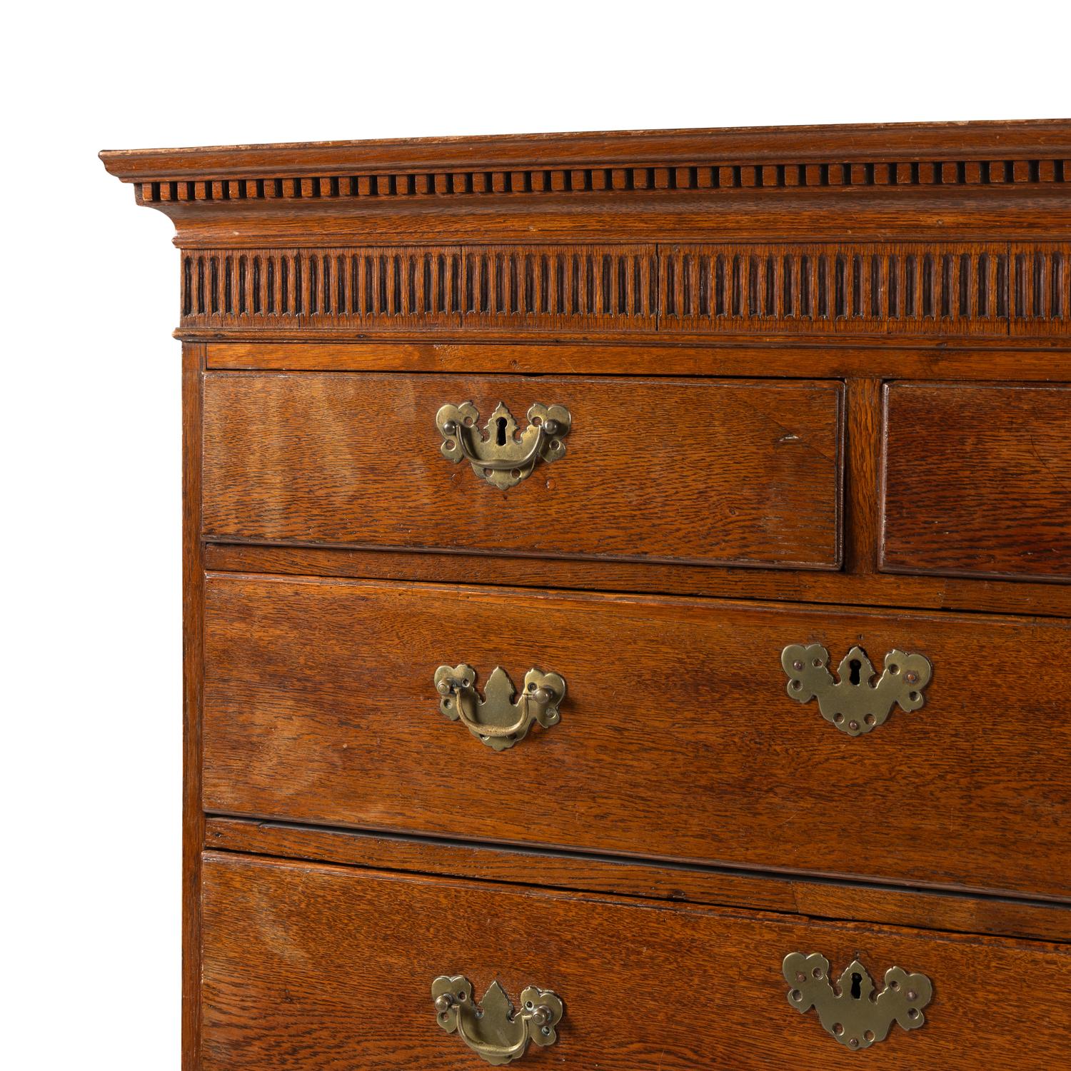 A George III Oak Chest on Stand