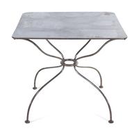 A Brushed Metal Breakfast Table