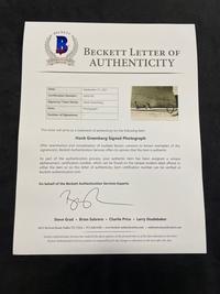 A Hank Greenberg Signed Autograph Photo (BAS Beckett Authentication Services Certified),