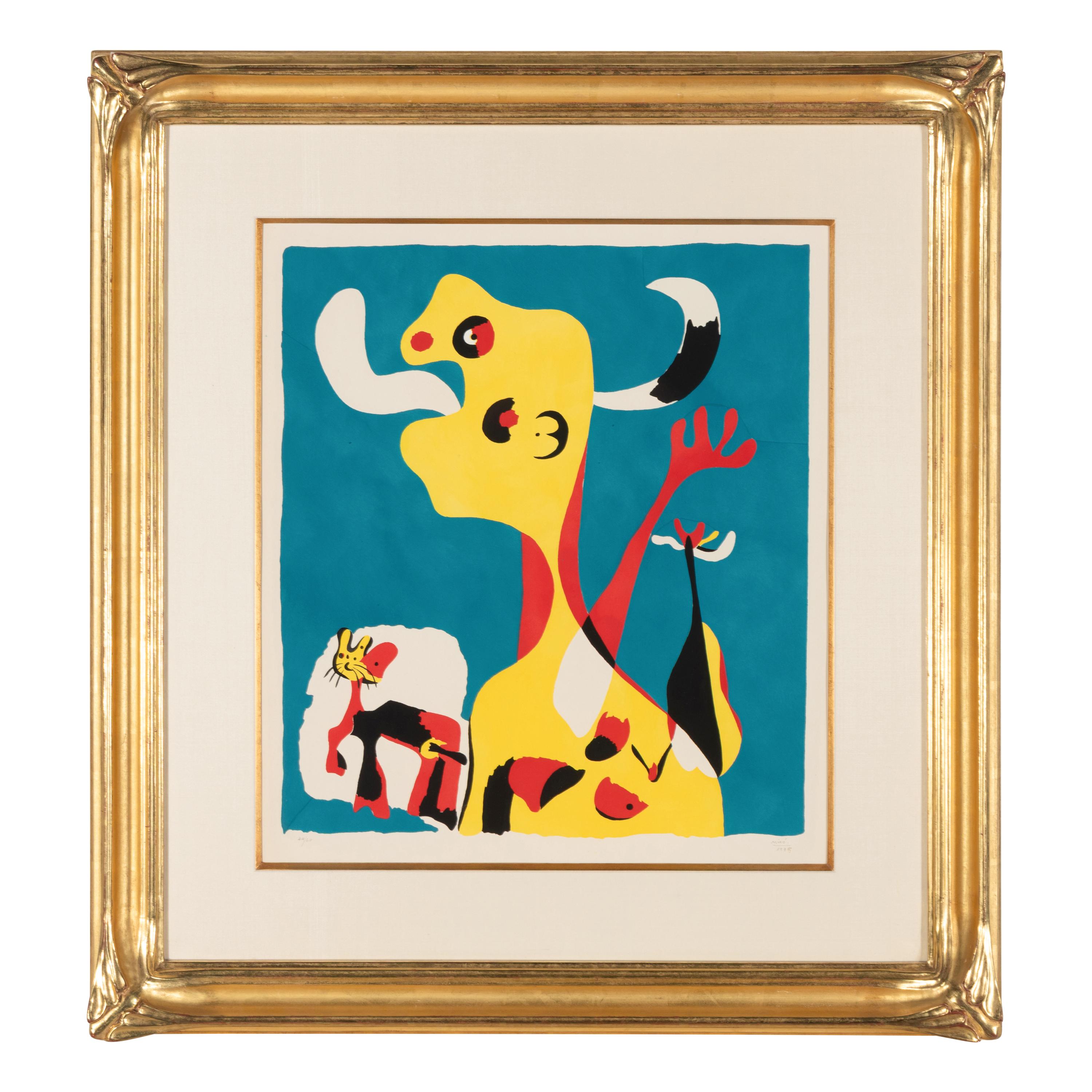Joan Miró (Spanish, 1893–1983) — Femme et chien devant la lune, 1935