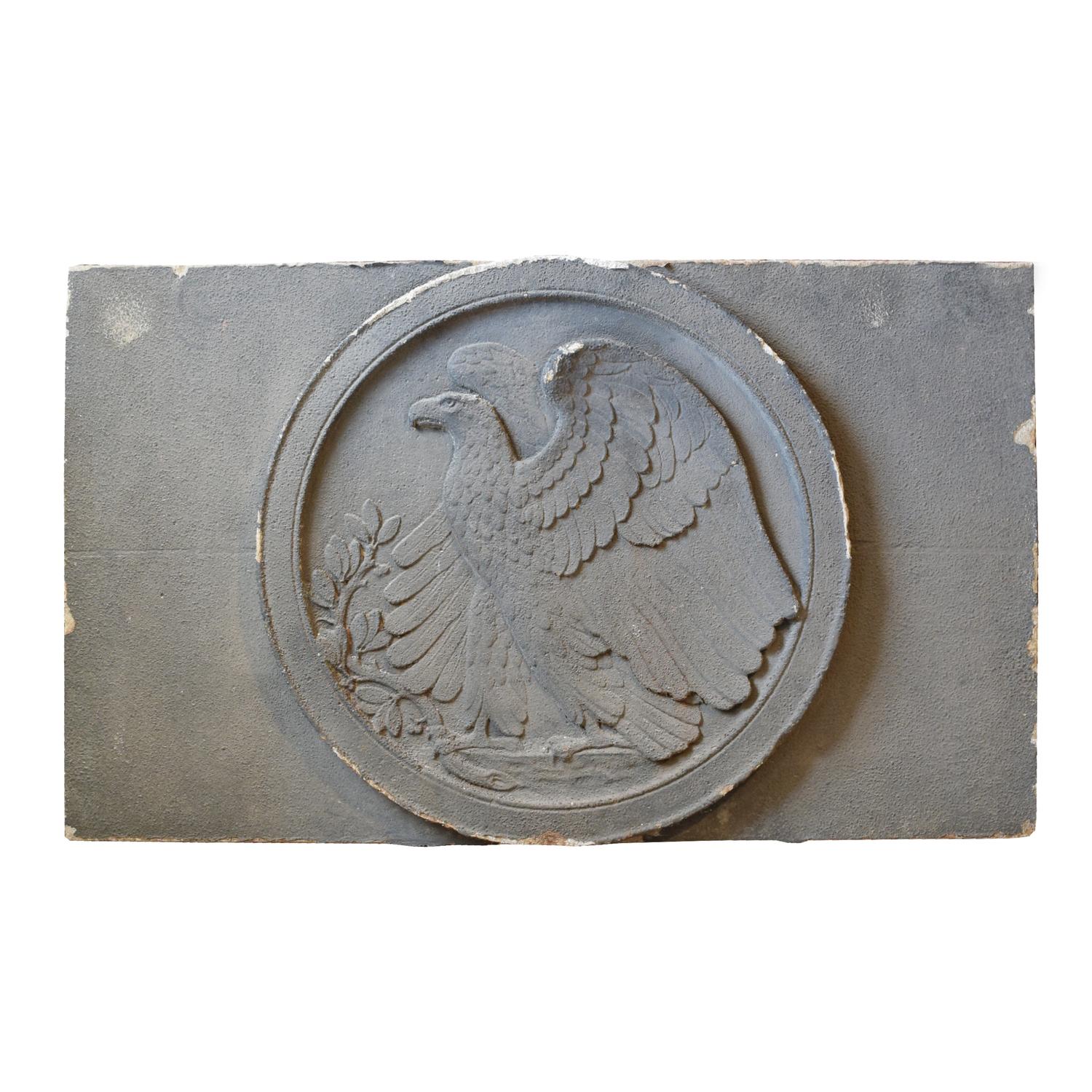A Cast Stone Eagle Panel 48" W x 6" D x 28.5" H — United States, Early 20th Century