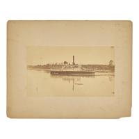 [Early Photography] Group of 39 photographs with Naval interest, including views of the Naval Academy and USS Massachusetts