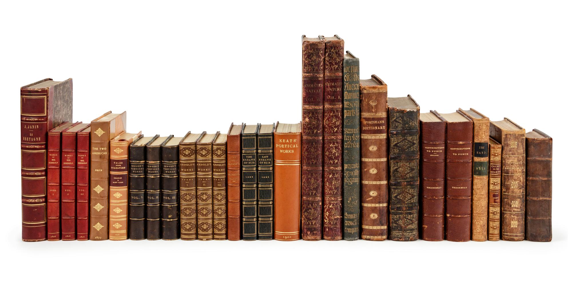 [BINDINGS]. A group of 16 works in 28 volumes, including: