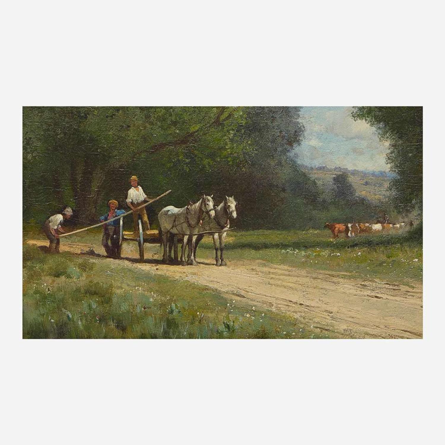 Alfred Wordsworth Thompson (American, 1840-1896) Horse Cart