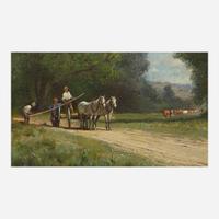 Alfred Wordsworth Thompson (American, 1840-1896) Horse Cart