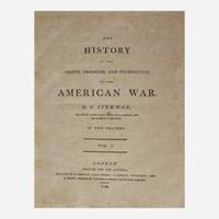 [American Revolution] Stedman, C(harles). The History of the Origin, Progress, and Termination of the American War