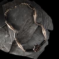 Joe H. Quintana, Attributed (Cochiti, 1915-1995) — Sterling Silver and Black Coral Necklace