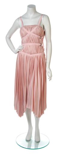 A Prada Pink Silk Pleated Dress,