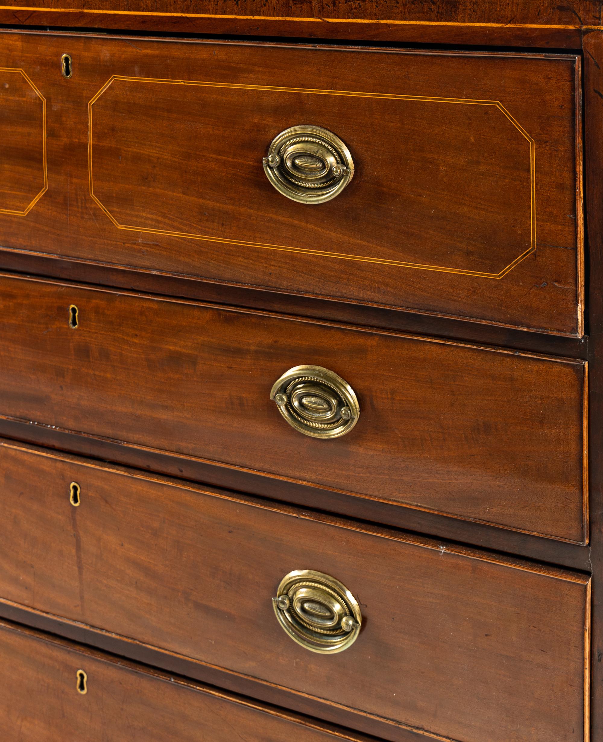 A George III Mahogany Bureau Bookcase