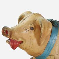 A carved and painted carousel pig Attributed to Gustave Bayol Carousel Company (active 1887-circa 1914), Angers, France