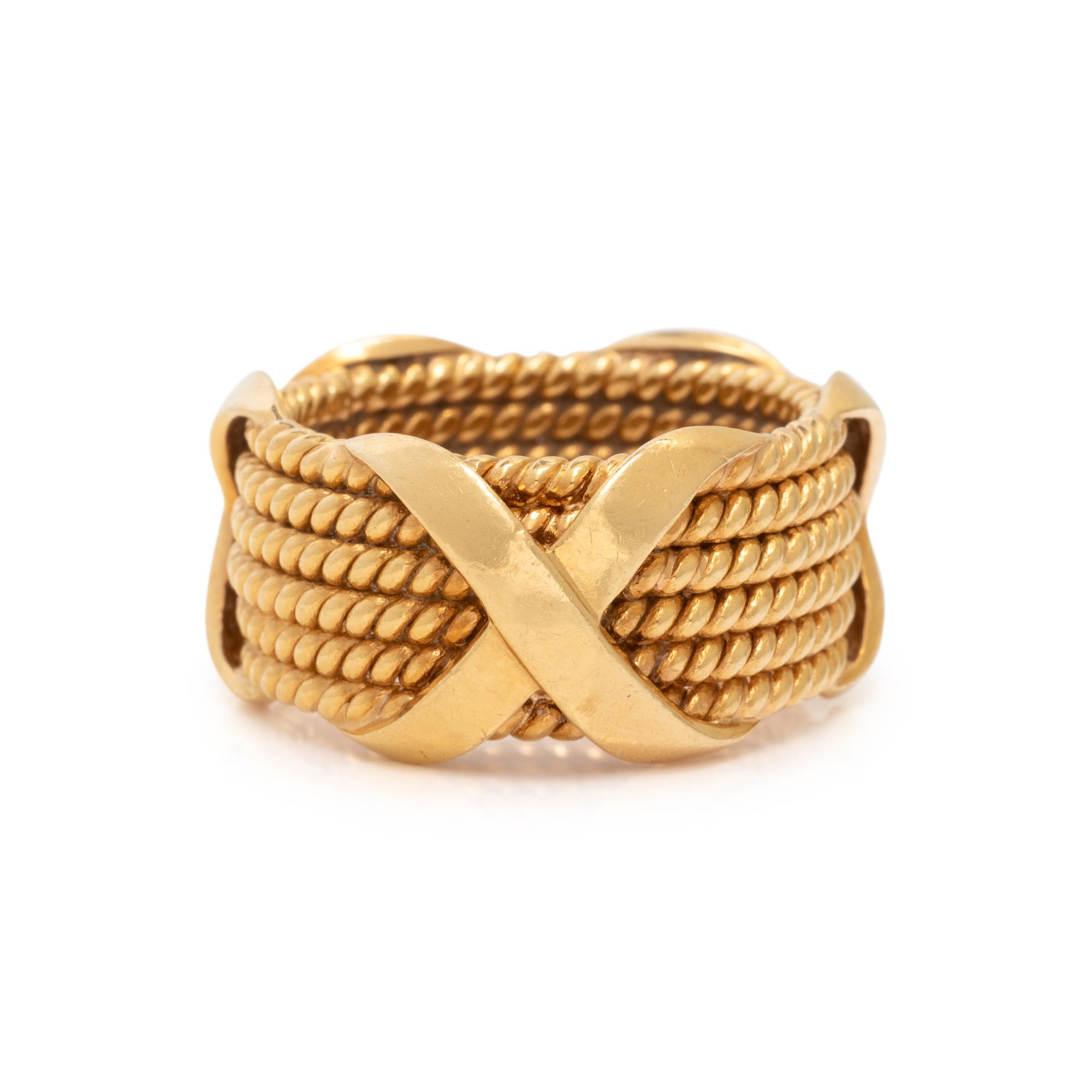 TIFFANY & CO., SCHLUMBERGER, YELLOW GOLD 'X' RING