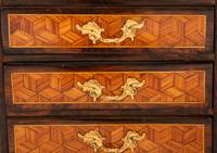 A Diminutive Gilt Bronze Mounted Parquetry Chest of Drawers