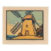 Charles H. Richert (American, 1880-1974) — Cape Cod Windmill and Covered Bridge (two works)