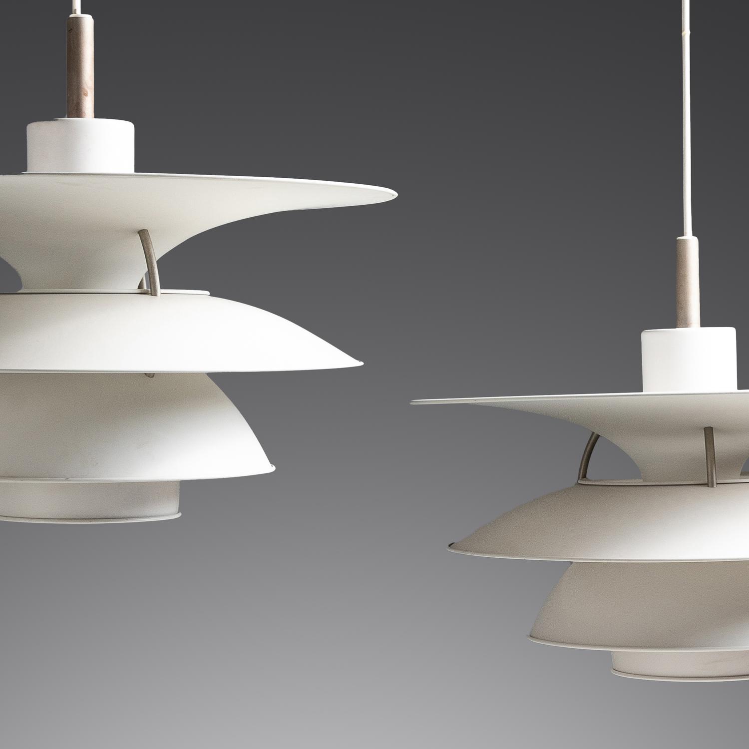 Pair of PH 6 - 6.5 Charlottenburg Pendant Lamps, c. 1980 Louis Poulsen, Denmark