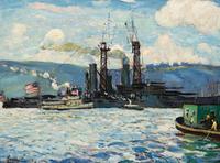 Battleship on the Hudson