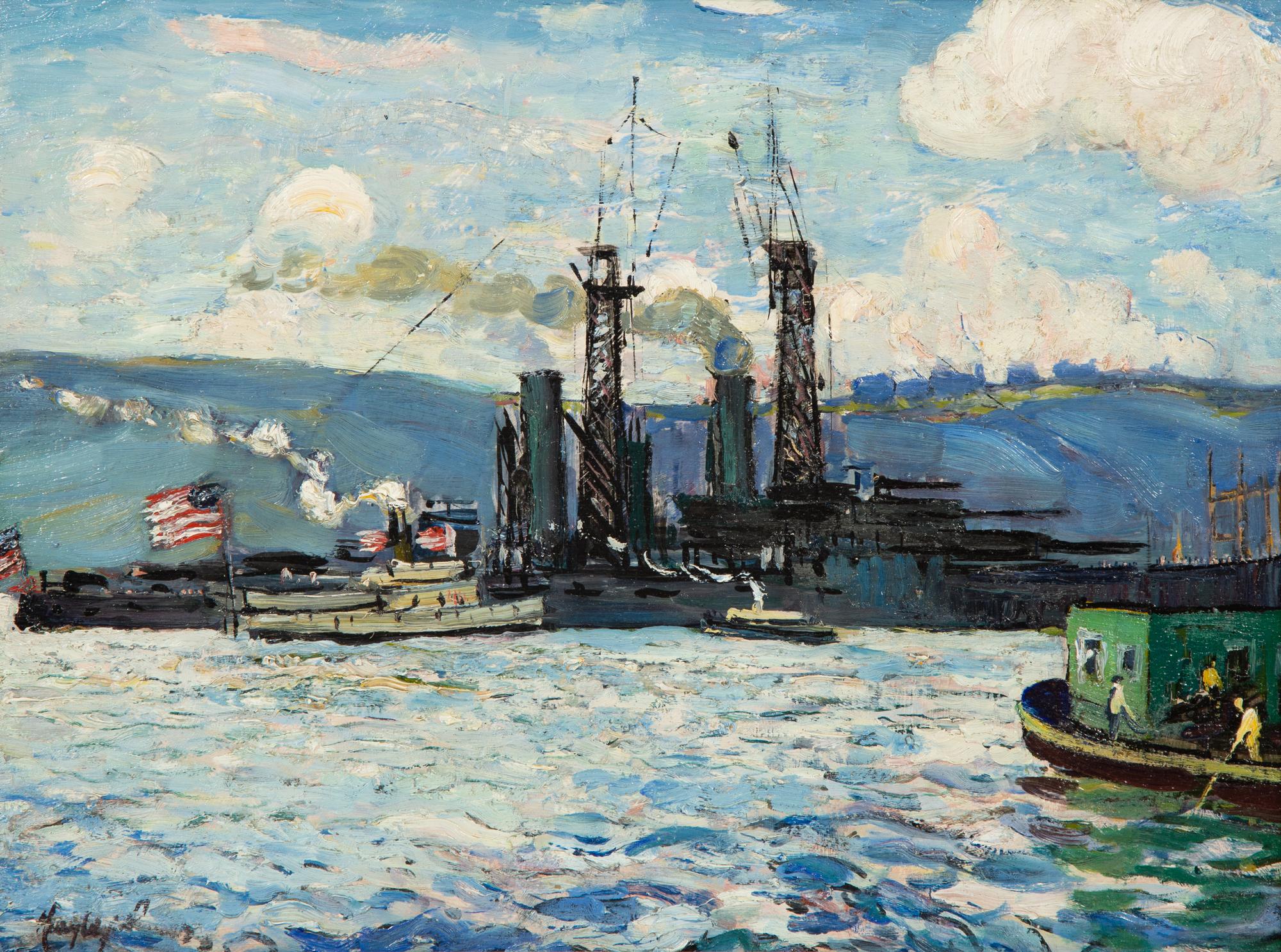 Battleship on the Hudson