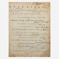 [Americana] [First Catholic Bible] The Holy Bible, Translated from the Latin Vulgate: Diligently Compared with the Hebrew, Greek, and Other Editions, in Divers Languages; and First Published by the English College at Doway, Anno 1609
