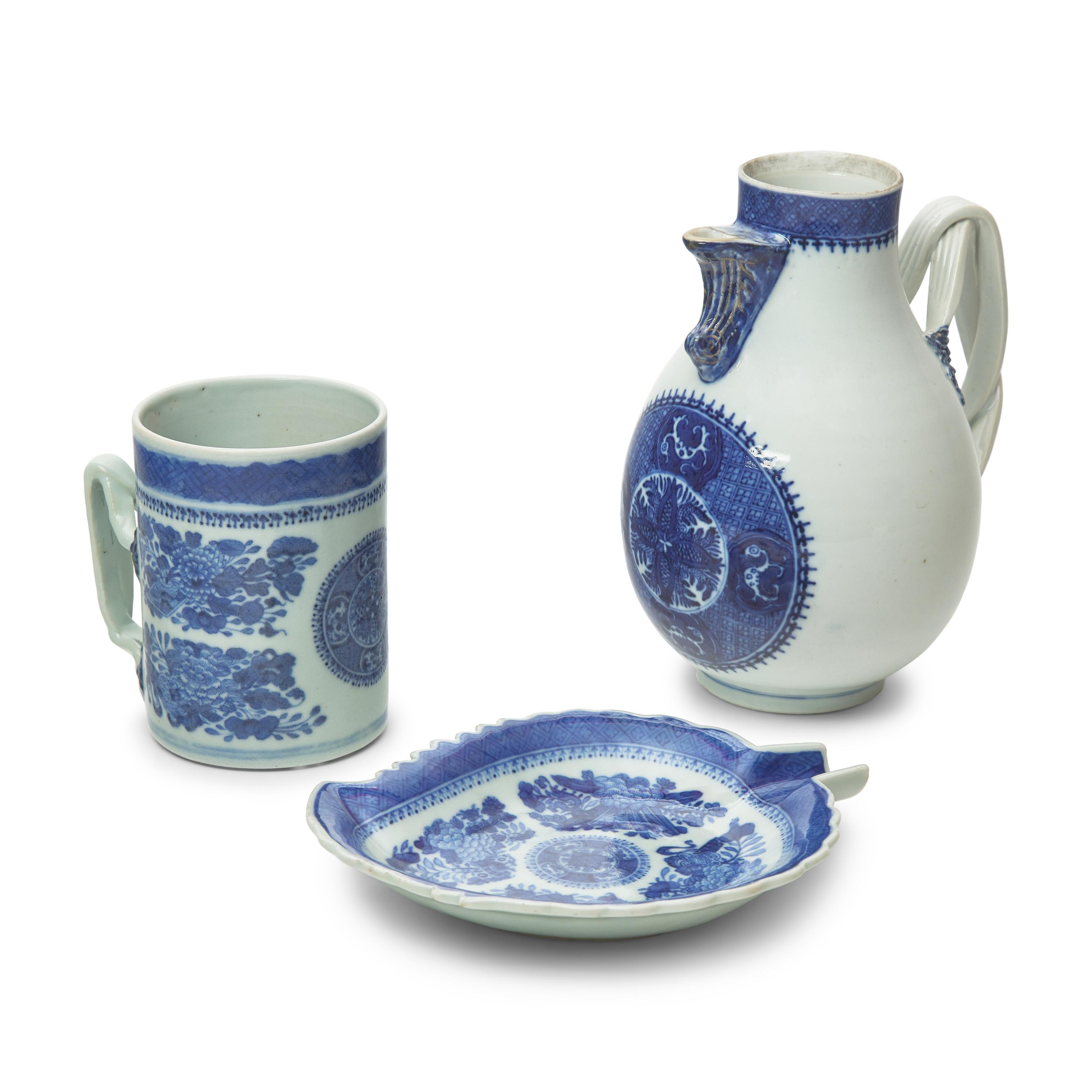 Three Chinese Export Porcelain Fitzhugh Tablewares