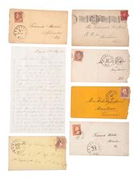 [CIVIL WAR]. A group of 27 letters addressed to Helene Wallich Jordans from husband and brothers serving with the 82nd Illinois and the 26th Wisconsin Infantries. January 1863-June 1865.