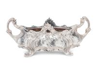 A Silvered Bronze Jardinière