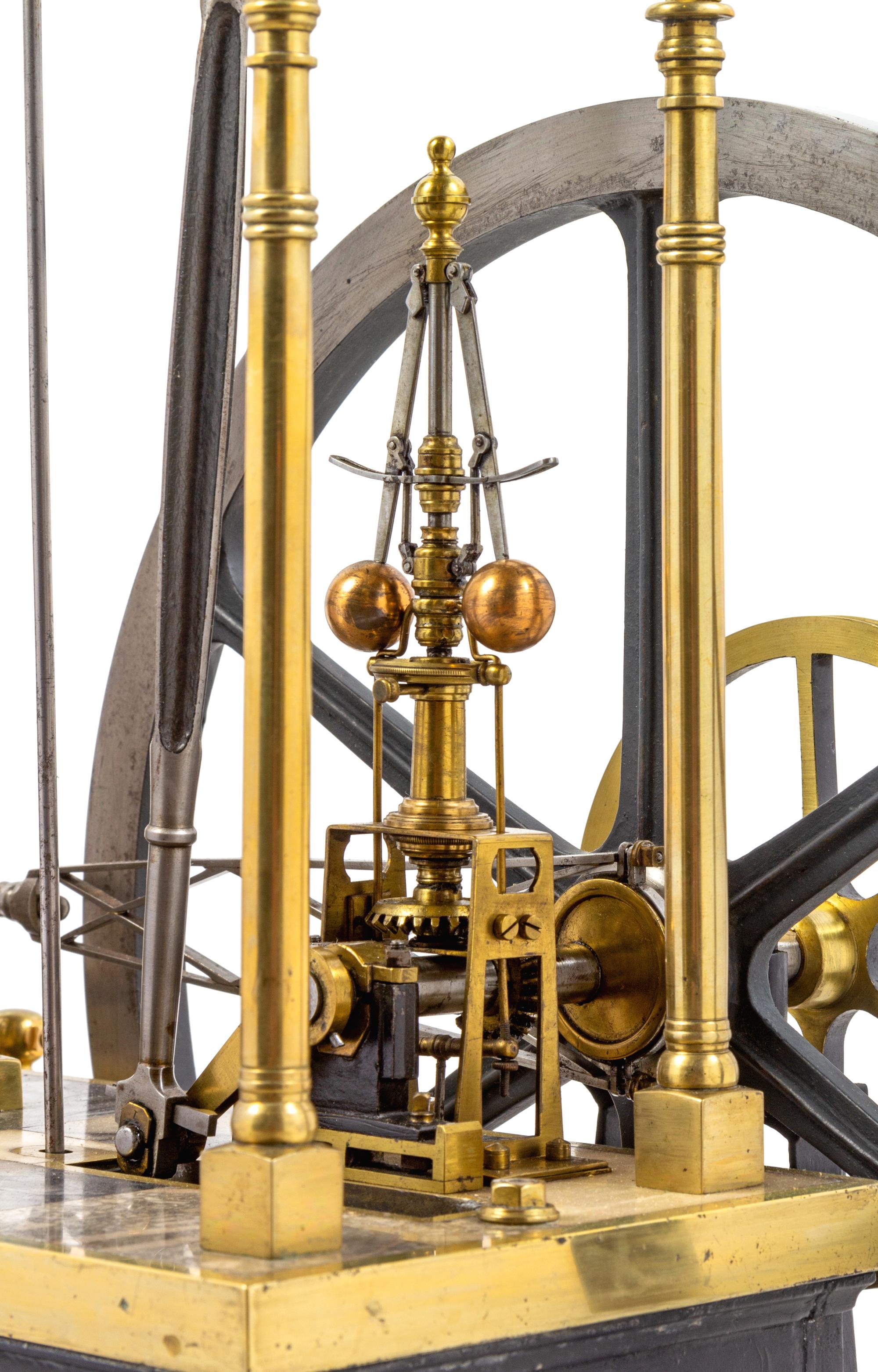 A Brass and Silvered Metal Chadburns Condensing Steam Engine
