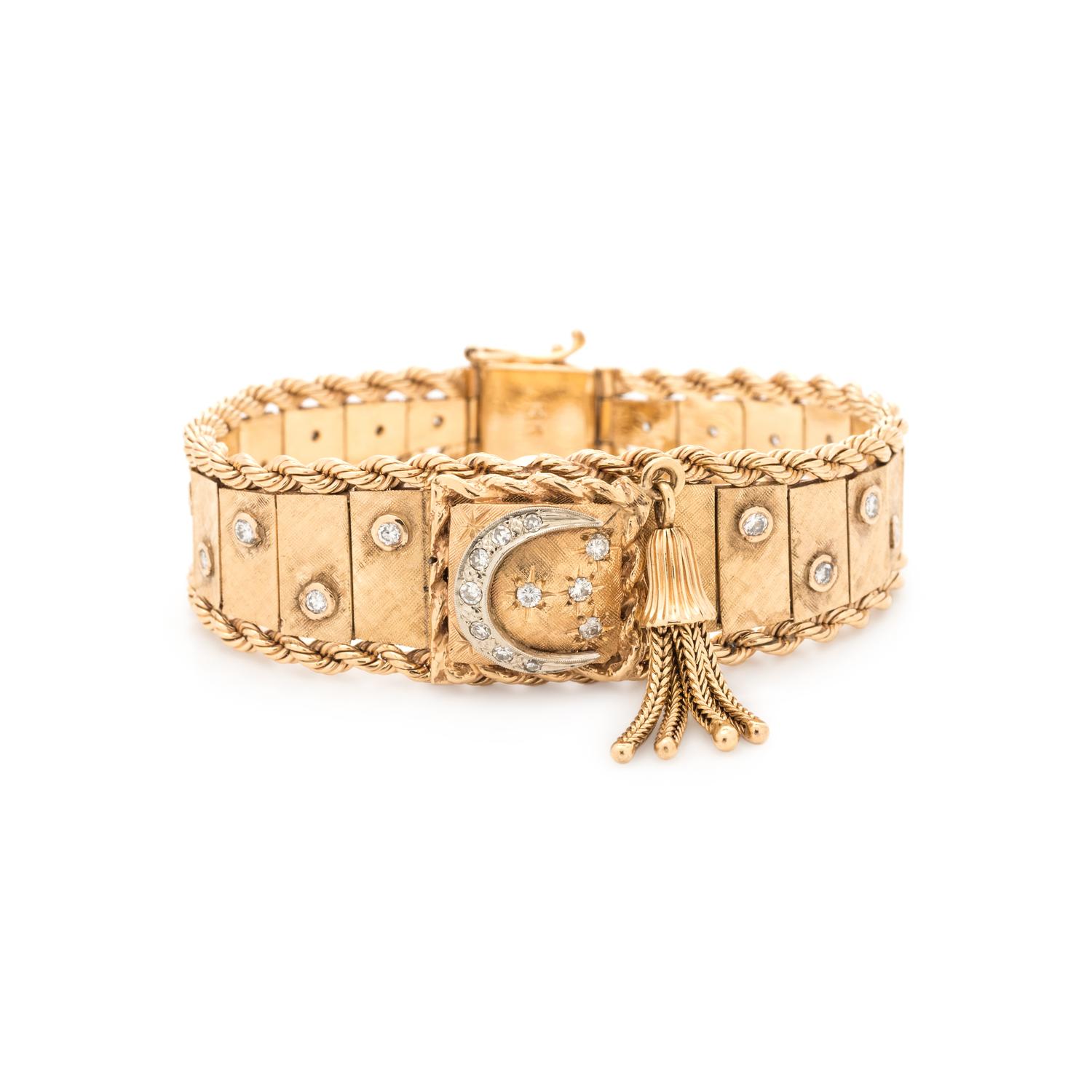 HAMILTON, YELLOW GOLD AND DIAMOND SURPRISE WRISTWATCH