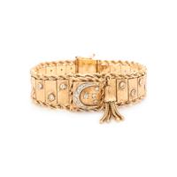 HAMILTON, YELLOW GOLD AND DIAMOND SURPRISE WRISTWATCH