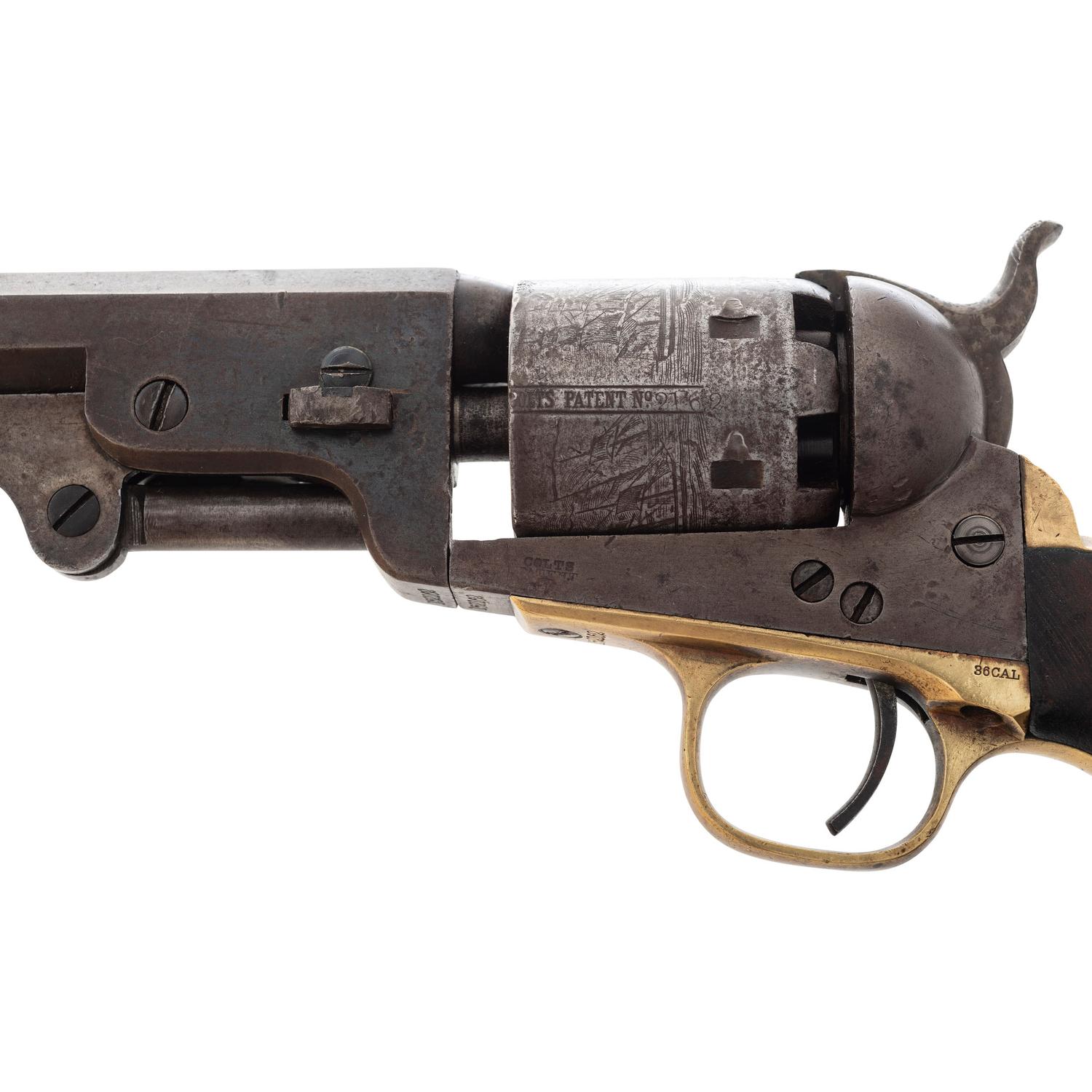 Colt Model 1851 Navy Revolver Inscribed to B.J. Van Valkenburg - 21st Wisconsin Infantry