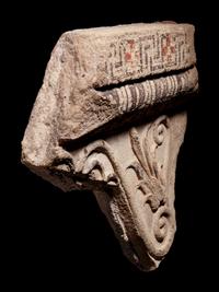 An Etruscan Painted Terracotta Relief Fragment