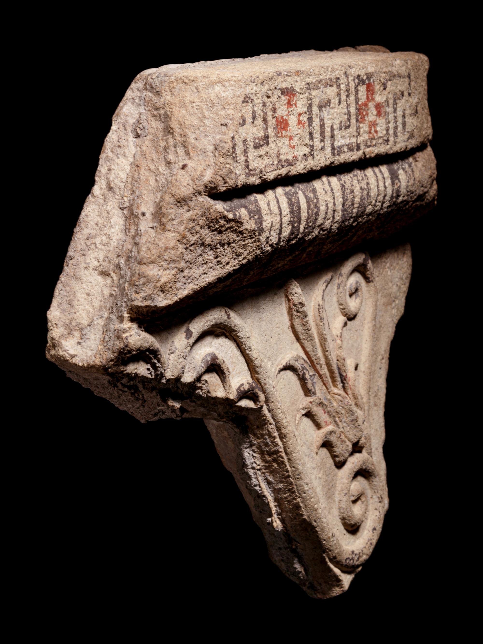 An Etruscan Painted Terracotta Relief Fragment