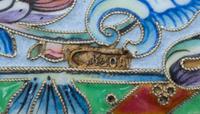 A Russian Enameled Silver Coin Purse, Mark likely of 20th Artel, Moscow, early 20th century, one side decorated with a plaque painted w