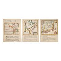[Maps & Atlases] Morden, Robert. Group of 3 Maps of America