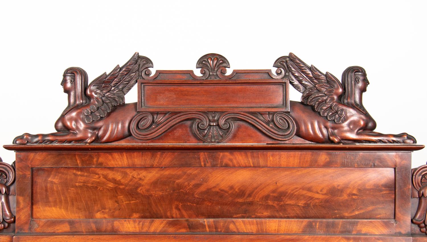 A Regency Egyptian Revival Mahogany Sideboard