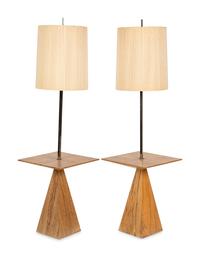 Floor Lamp with Integrated Table, Hansen, USA