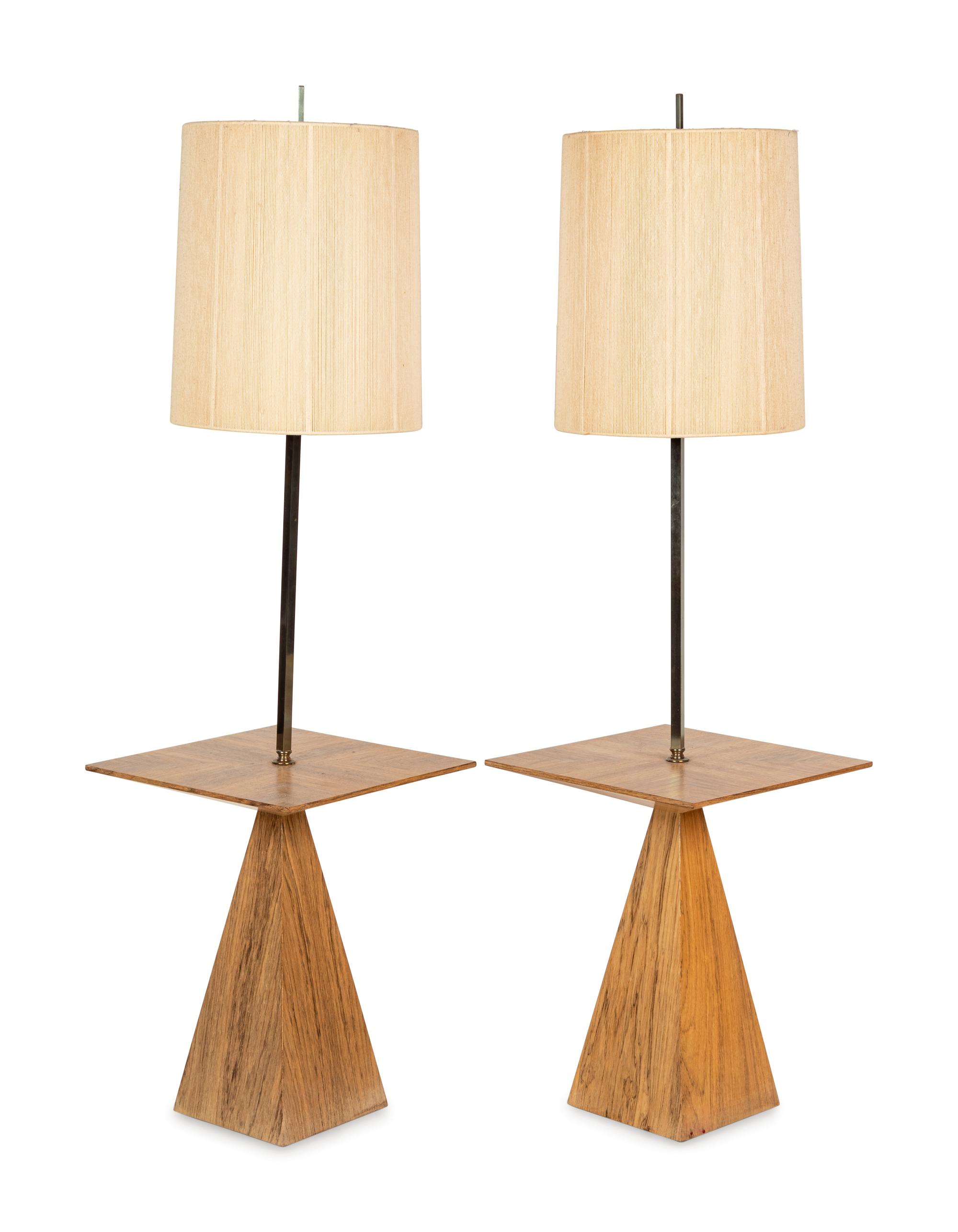 Floor Lamp with Integrated Table, Hansen, USA
