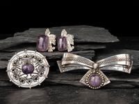 Taxco Silver and Amethyst Pins/Brooches, 1940-1946